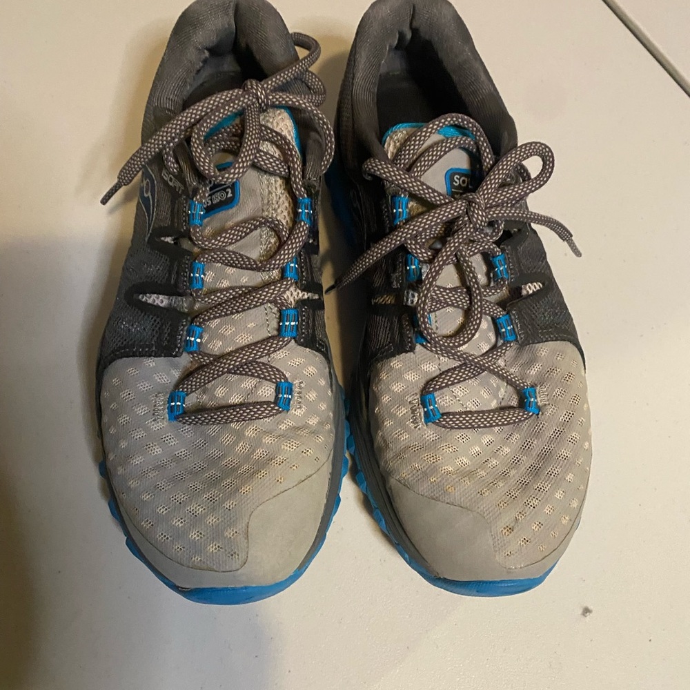 Saucony Gray and Blue Winter Boots